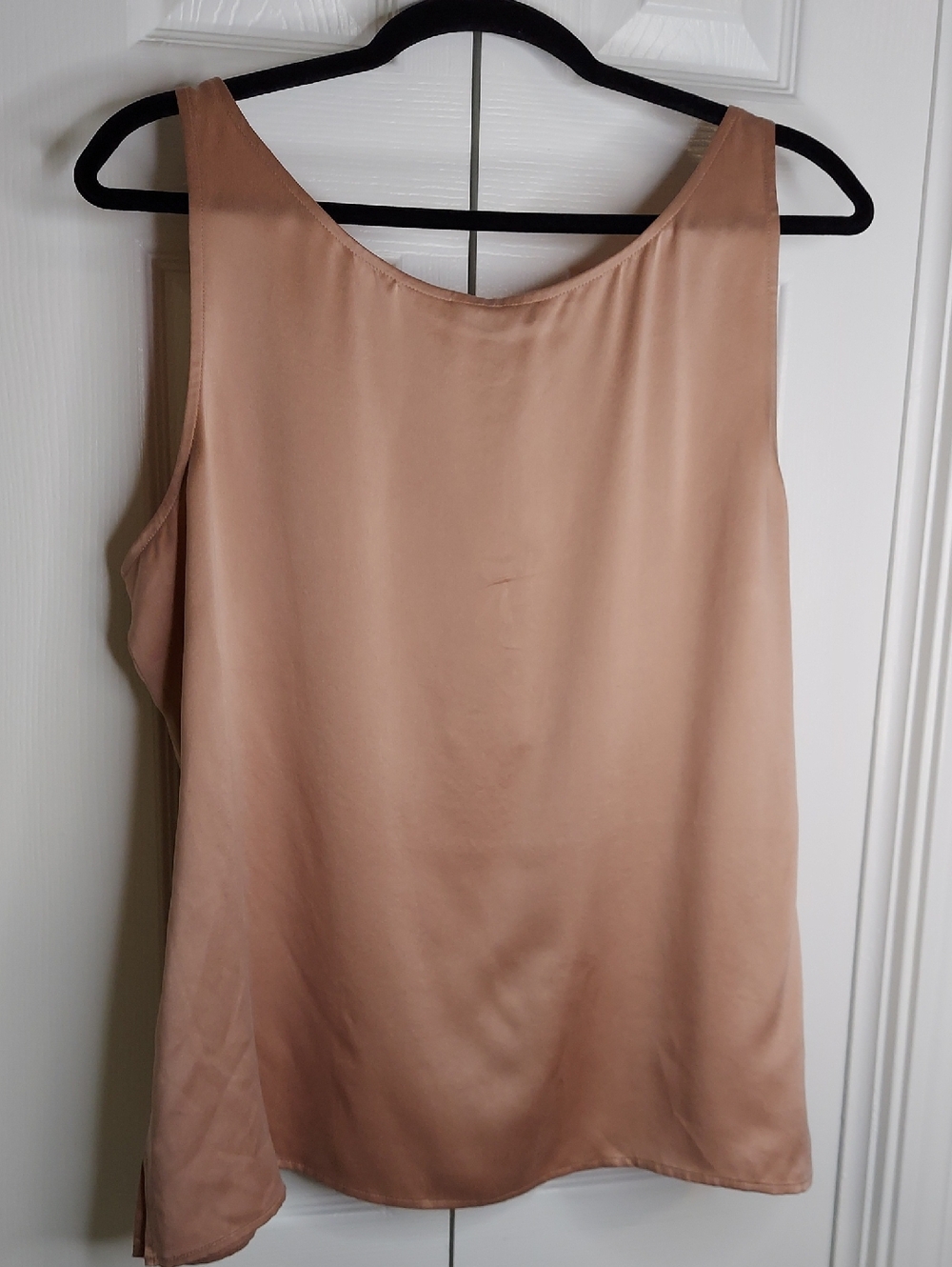 Eileen Fisher Tank, New!Size L, Silk Charmeuse, Pink Shell - Picture 5 of 10